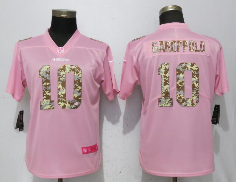 Jersey Bordado San Francisco 49ers Edicion Especial Mujer Dama Camuflaje Rosa
