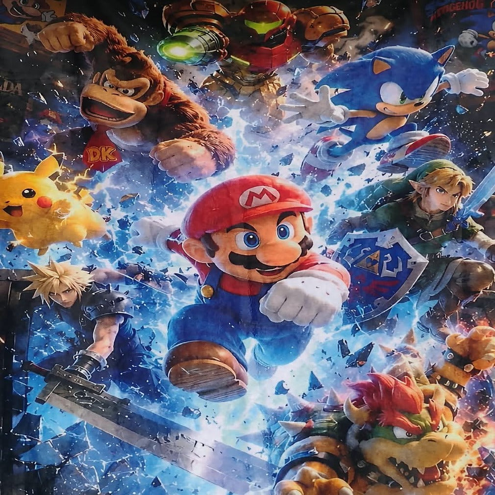 Cobija Frazada Ultra Suave Super Smash Brothers