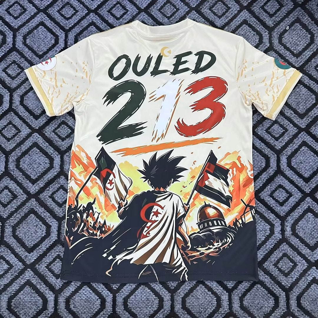 Jersey Playera Seleccion Argelia Edicion Especial Dragon Ball Blanca