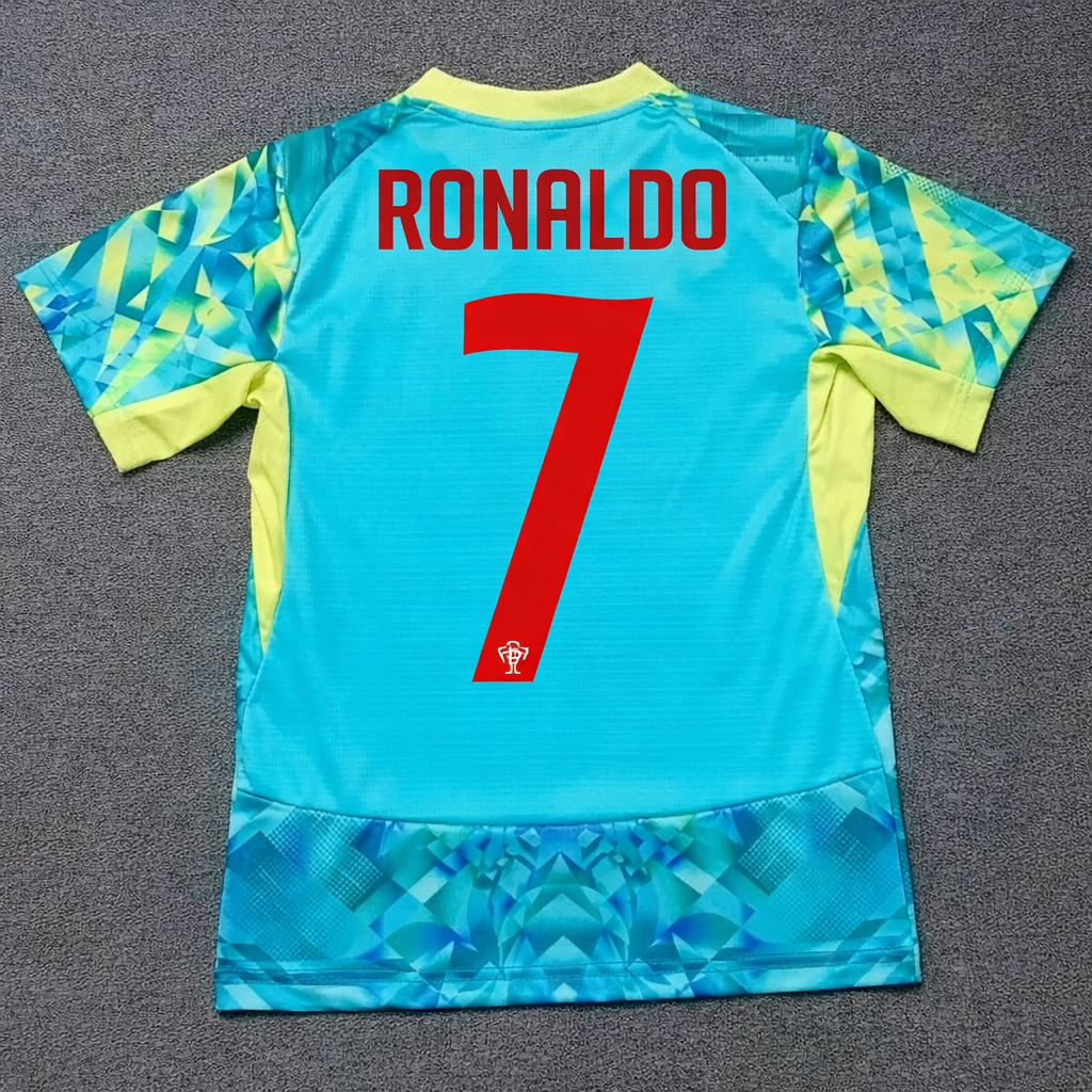 Jersey Playera Cristiano Ronaldo 7 Portugal Edicion Especial Aqua