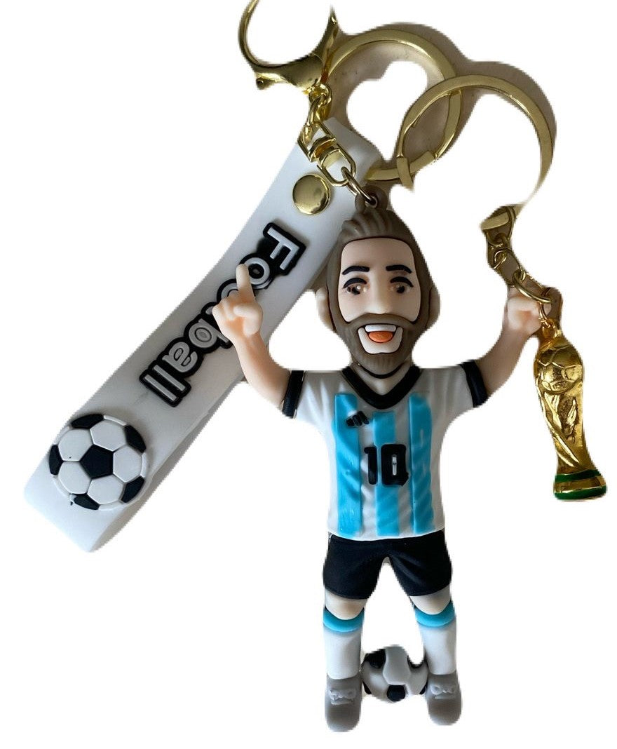Llavero Messi 10 Argentina con Copa 2 pack