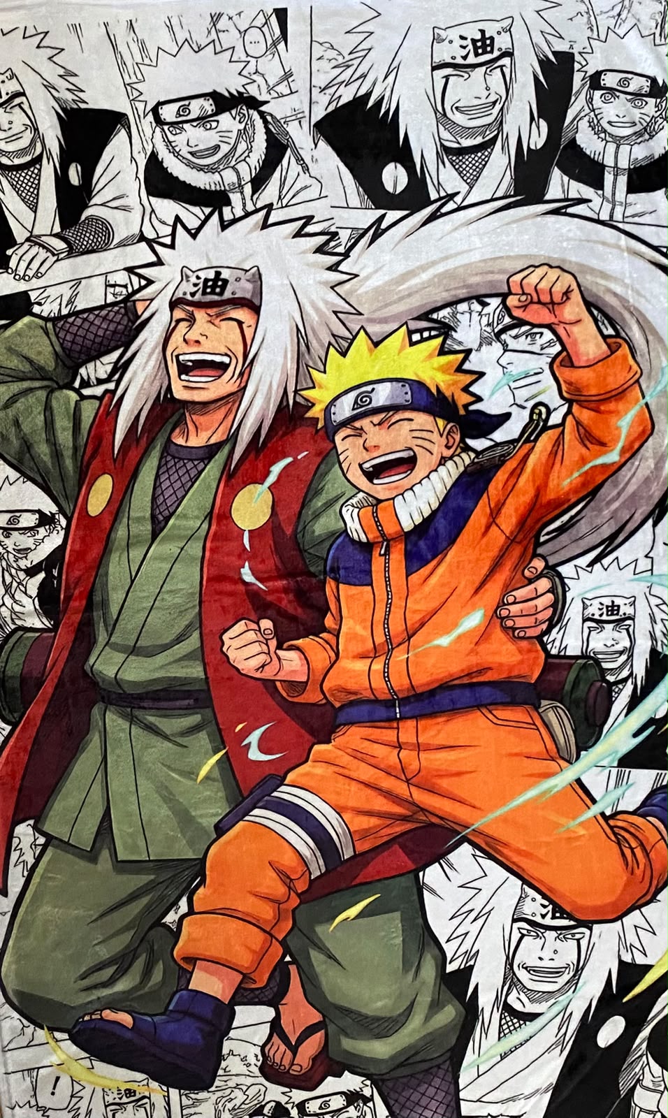 Cobija Frazada Ultra Suave Naruto y Jiraiya