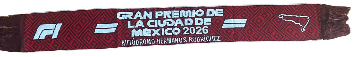 Bufanda F1 Gran Premio de Mexico 2026 Roja Automovilismo