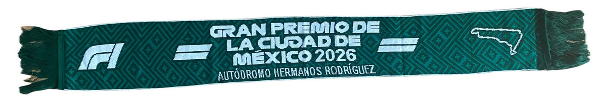 Bufanda F1 Gran Premio de Mexico 2026 Verde Automovilismo
