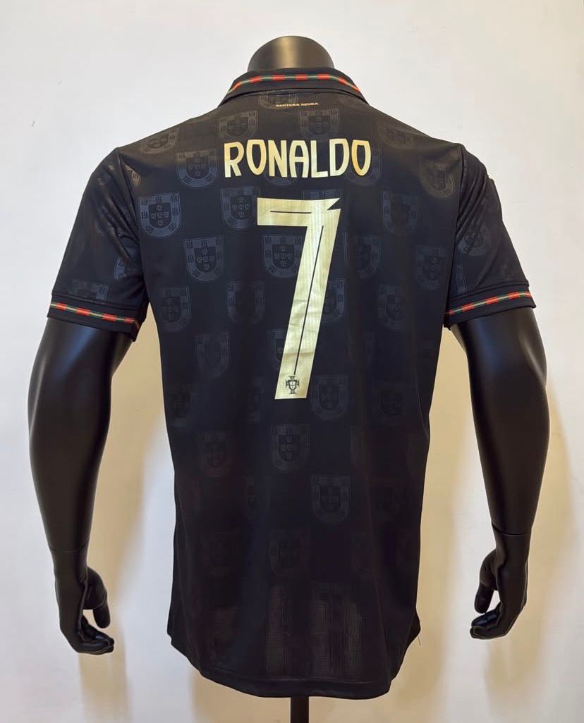 Jersey Playera Cristiano Ronaldo 7 Portugal Edicion Especial Pantera Negra