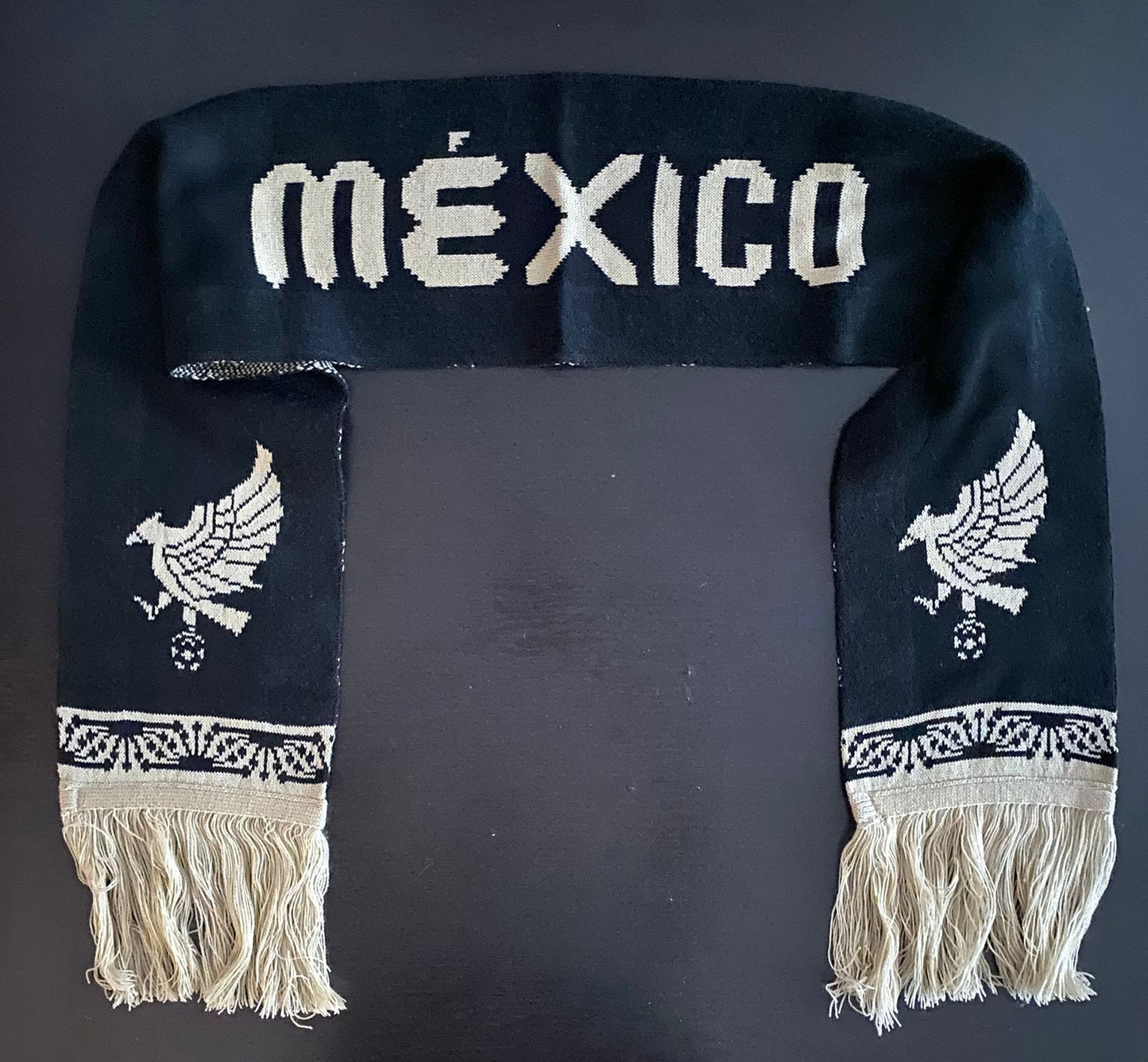 Bufanda Mexico Futbol Negra