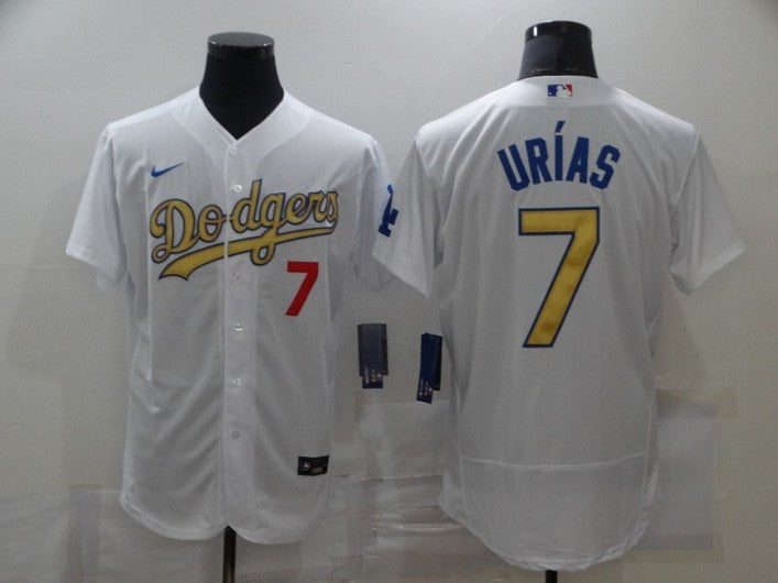 Jersey Bordado Los Angeles Dodgers Edicion Especial Blanco Luxury