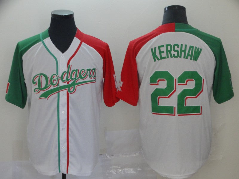 Jersey Bordado Los Angeles Dodgers Edicion Especial Mexico Blanco