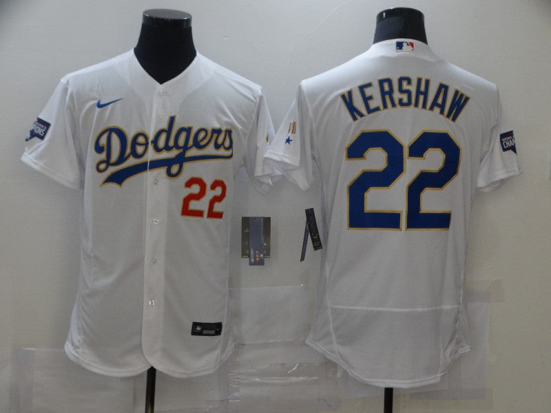 Jersey Bordado Los Angeles Dodgers Edicion Especial Deluxe Blanco