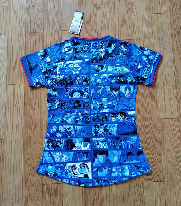 Jersey Japon Anime Edicion Especial Collage Azul Mujer Dama