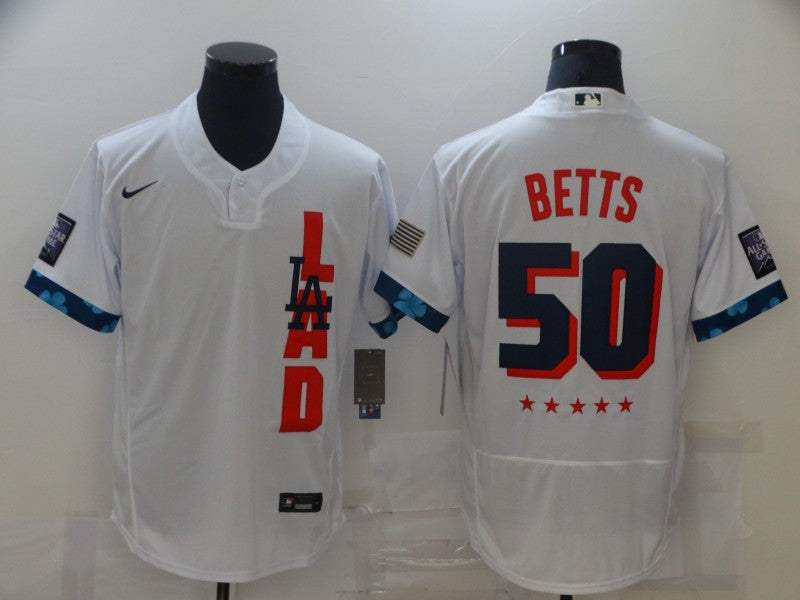 Jersey Bordado Los Angeles Dodgers Edicion Especial All Star Game Blanco