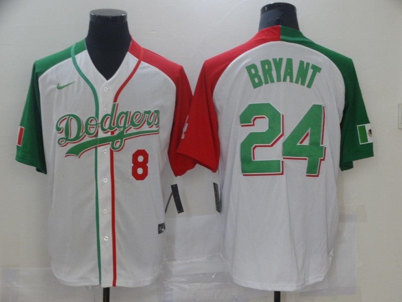 Jersey Bordado Los Angeles Dodgers Edicion Especial Mexico Blanco