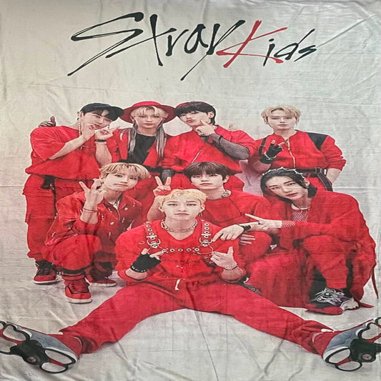 Cobija Frazada Ultra Suave Stray Kids Kpop Team Rojo