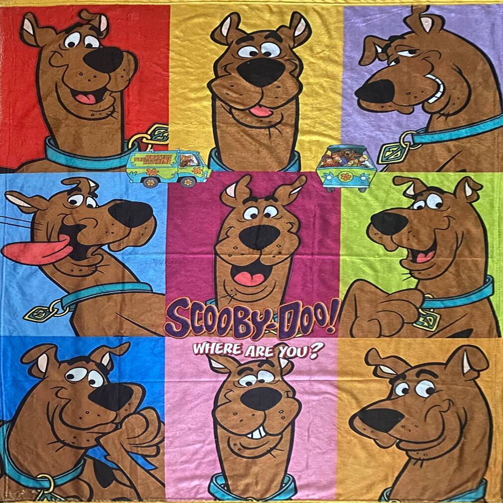 Cobija Frazada Ultra Suave Scooby Doo Collage