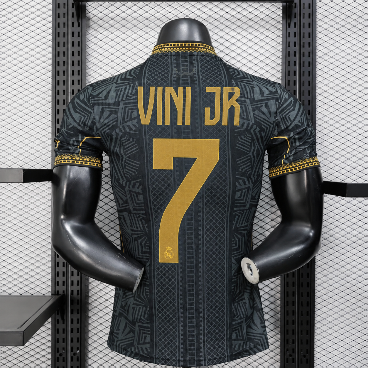 Jersey Playera  Vini Jr 7 Edicion Especial Scratch du Oro Black Gold