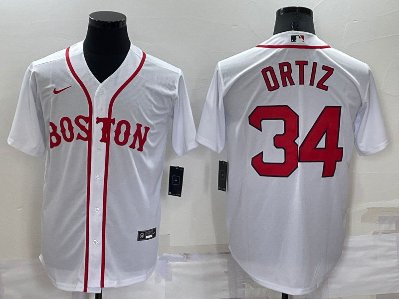 Jersey Bordado Boston Red Soxs Medias Rojas Edicion Especial Blanco
