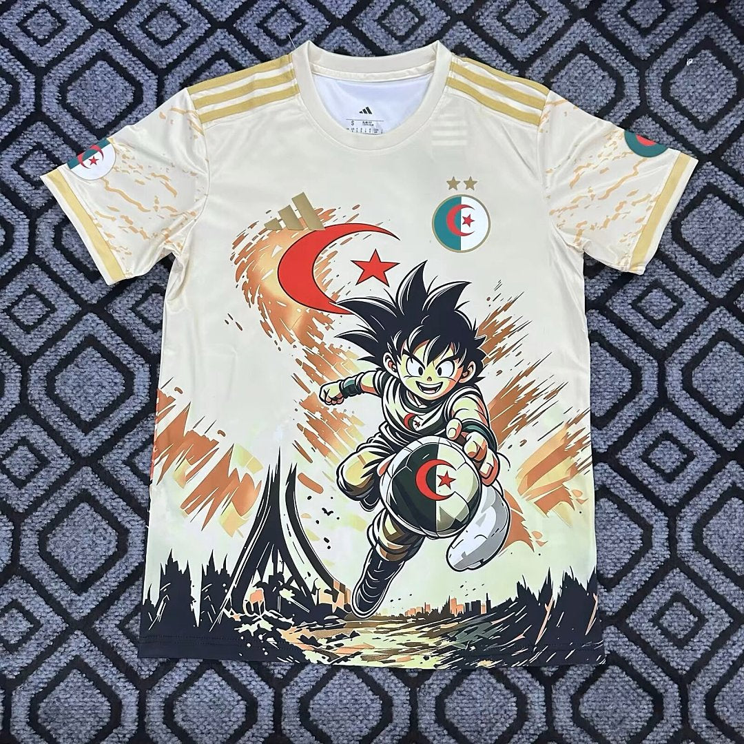 Jersey Playera Seleccion Argelia Edicion Especial Dragon Ball Blanca