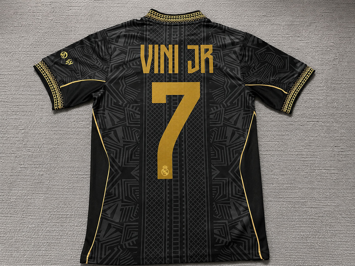 Jersey Playera  Vini Jr 7 Edicion Especial Scratch du Oro Black Gold