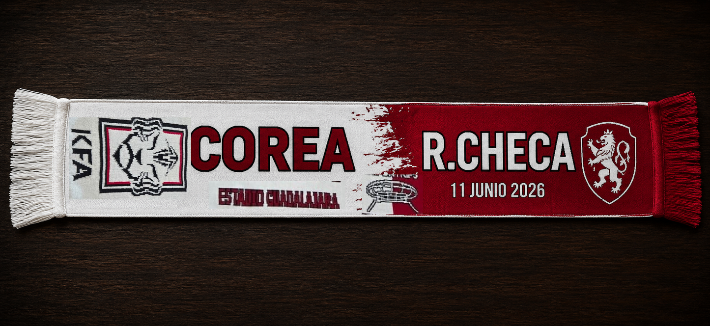 Bufanda Partido Corea vs Republica Checa 11 Jun 2026 Monterrey