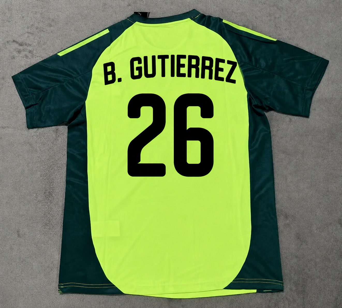 Jersey Playera Brian Gutierrez Edicion Especial Seleccion 2026 Fosforescente