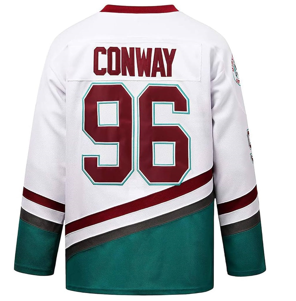Jersey Hockey Anaheim Mighty Ducks Charlie Conway 96 Blanco