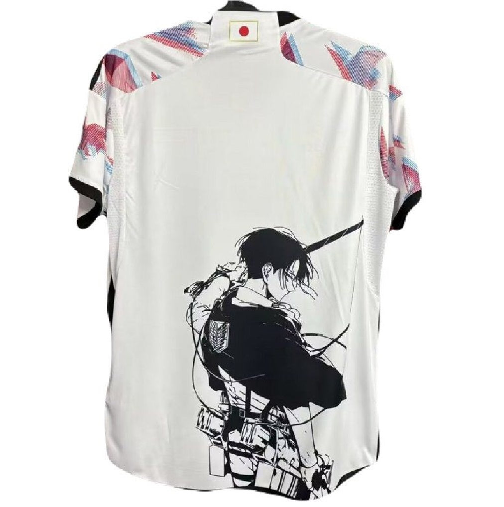 Jersey Playera Japon Edicion Especial Anime Attack on Titan Levi Ackerman Blanca
