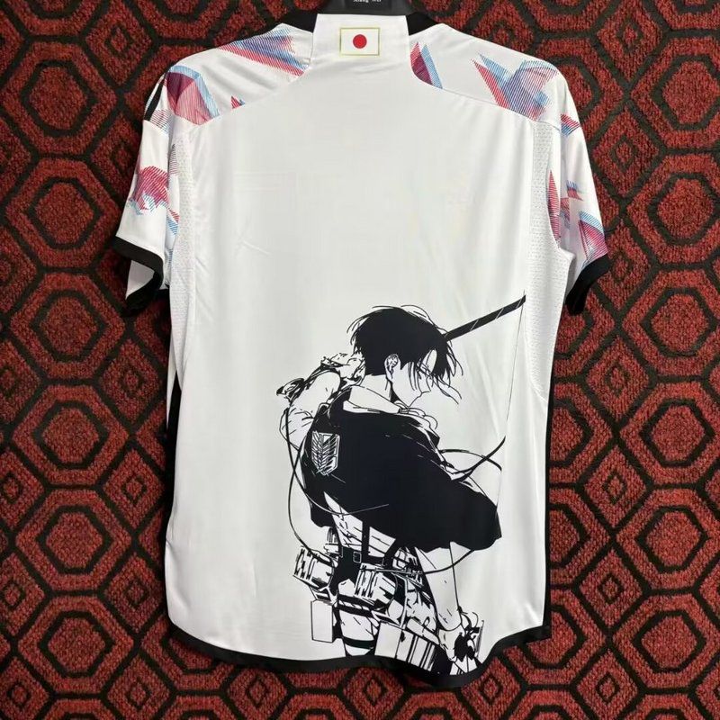 Jersey Playera Japon Edicion Especial Anime Attack on Titan Levi Ackerman Blanca