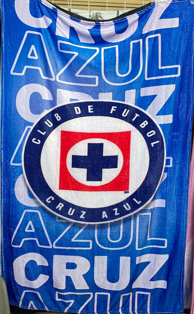 Cobija Frazada Ultra Suave Maquina Cementera Cruz Azul Escudo