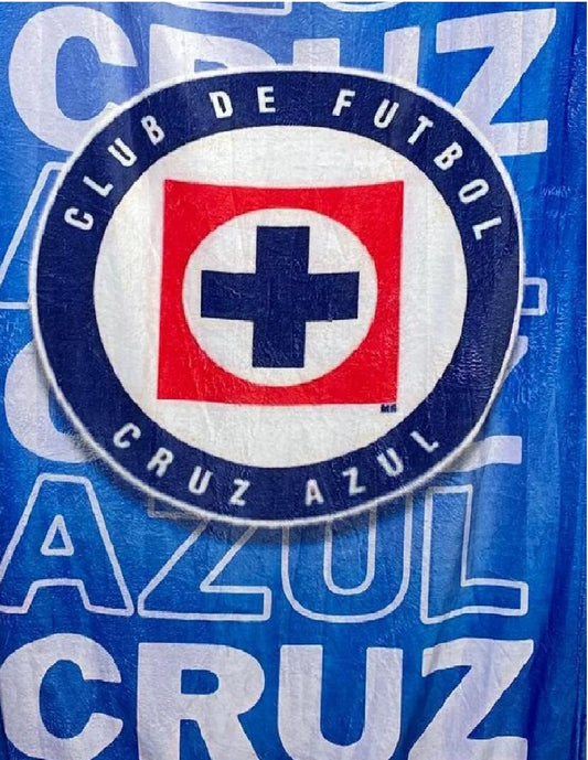 Cobija Frazada Ultra Suave Maquina Cementera Cruz Azul Escudo