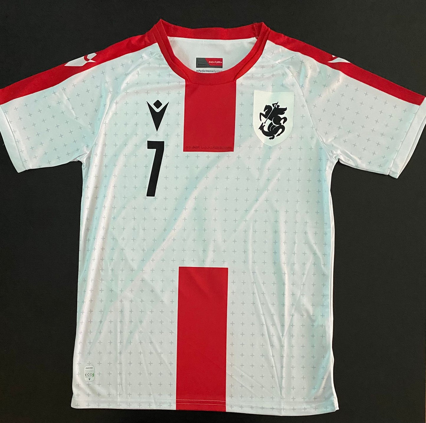 Jersey Playera Kvaratskhelia 7 Georgia 25/26 Visita Blanco