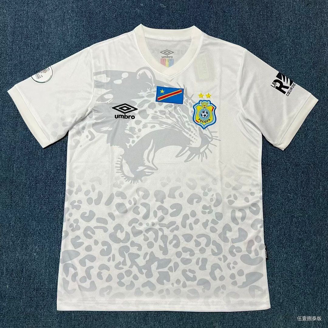 Jersey Playera Republica del Congo Edicion Especial Jaguar Blanco