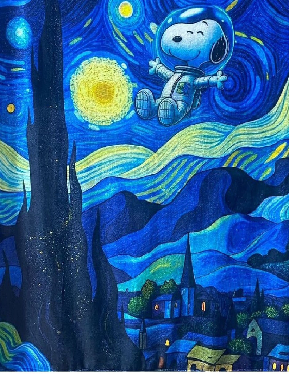 Cobija Frazada Ultra Suave Snoopy Noche Estrellada