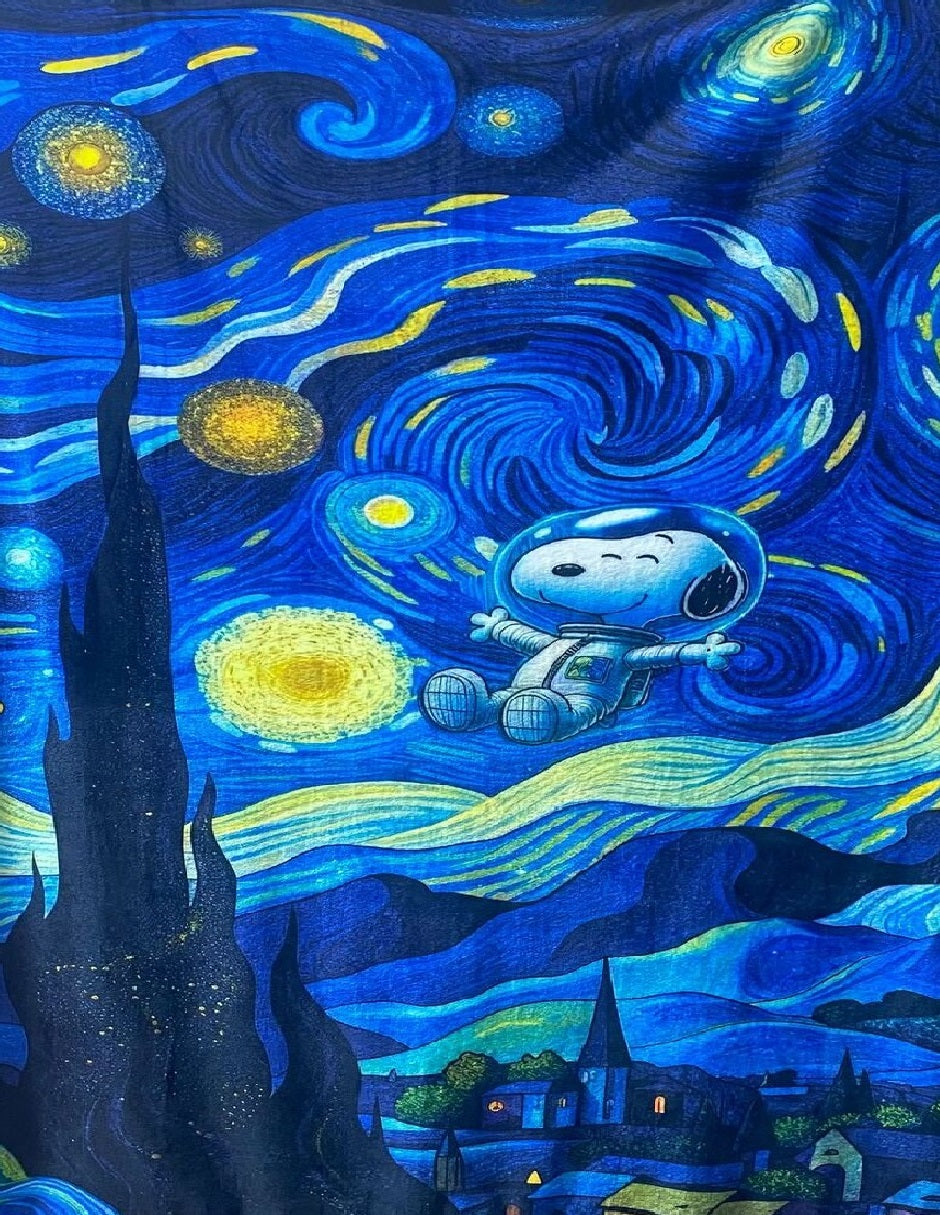 Cobija Frazada Ultra Suave Snoopy Noche Estrellada