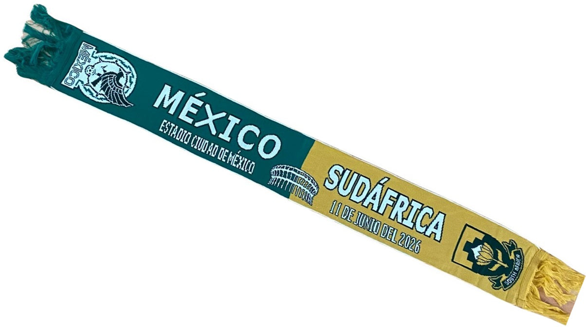 Bufanda Partido Mexico vs Sudafrica 11 Jun 2026 CDMX Doble Vista