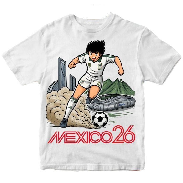 Playera Oliver Atom Tsubasa Mundial Mexico 2026 Edicion Especial Monterrey Supercampeones Super Campeones
