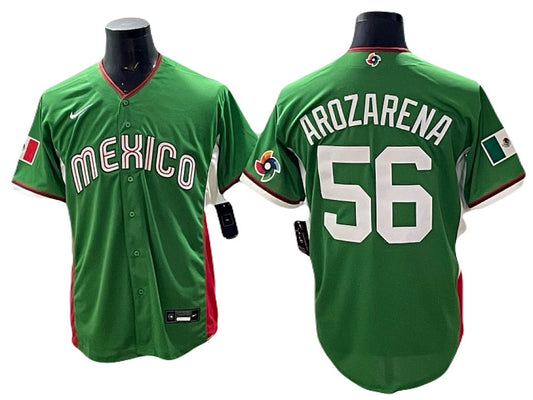 Jersey Camisola Randy Arozarena 58 Mexico Edicion Especial Verde