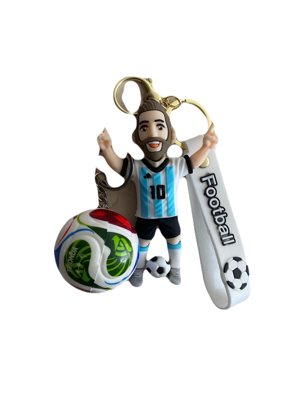 Llavero Messi Argentina con Balon 2 pack