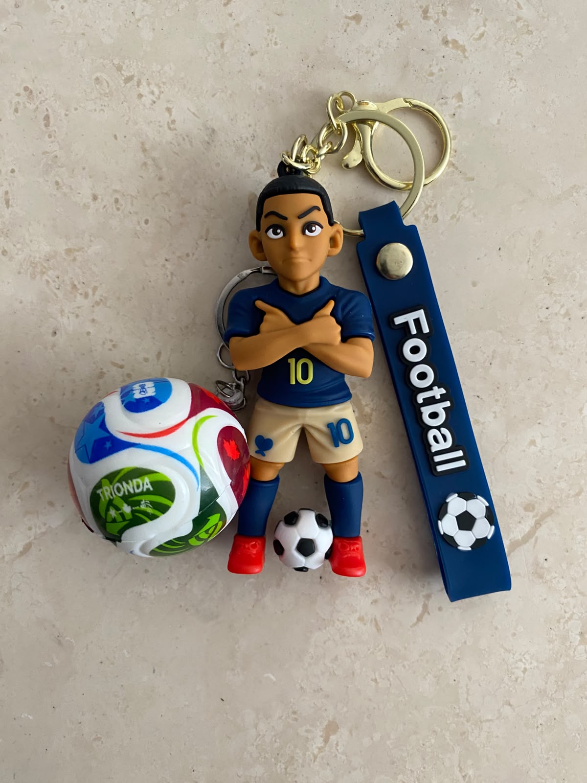 Llavero Kylian Mbappe 10 Francia con Balon 2 pack