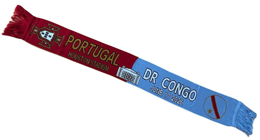 Bufanda Futbol Mundial 2026 Partido Portugal vs Congo 17 Jun Houston