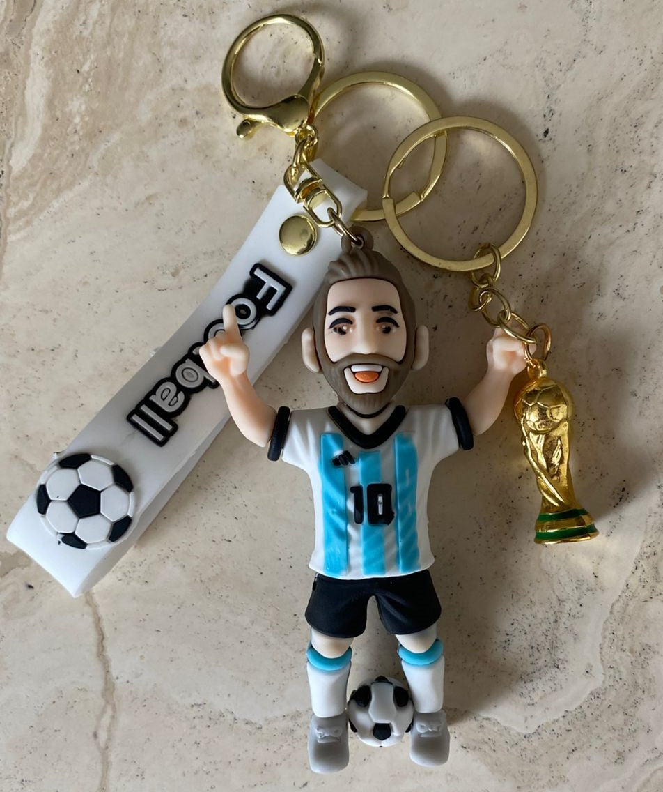 Llavero Messi 10 Argentina con Copa 2 pack