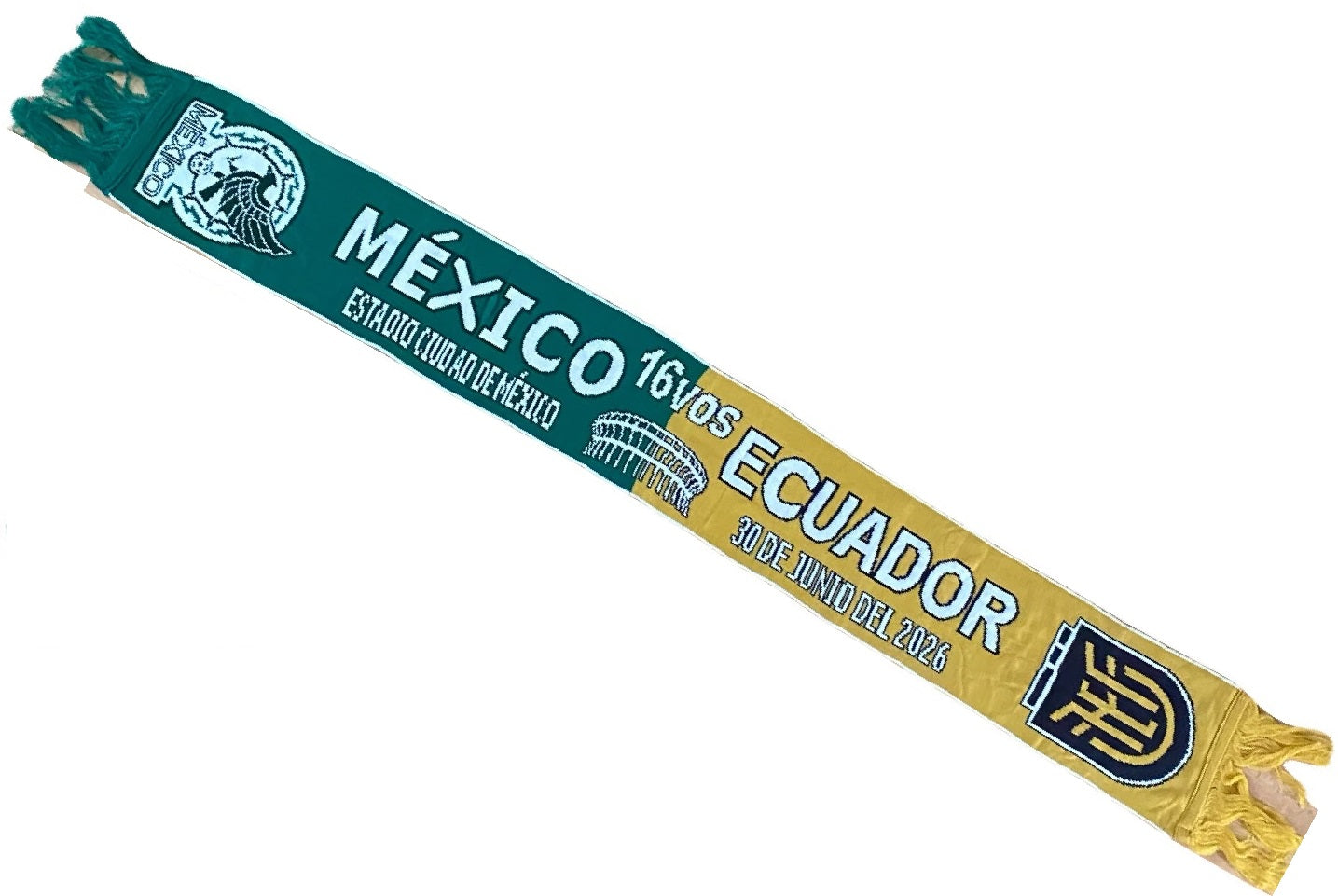 Bufanda Futbol Mundial 2026 Partido Mexico vs Ecuador 30 Jun CDMX