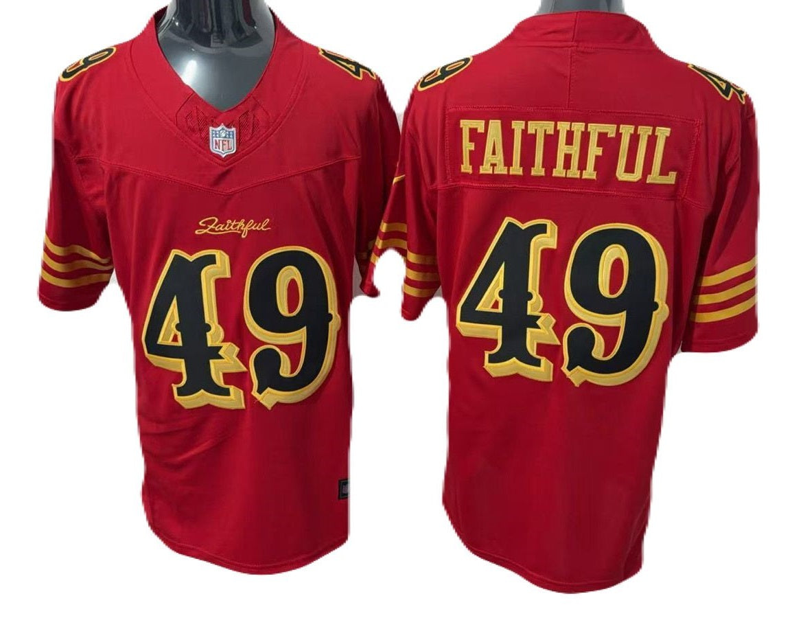 Jersey Bordado San Francisco 49ers Edicion Especial Rivalries Faithful 49 Rojo