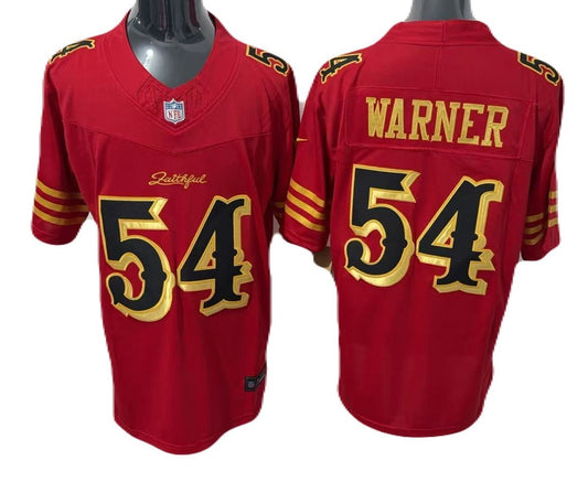 Jersey Bordado San Francisco 49ers Edicion Especial Fred Warner 54 Rivalries Rojo
