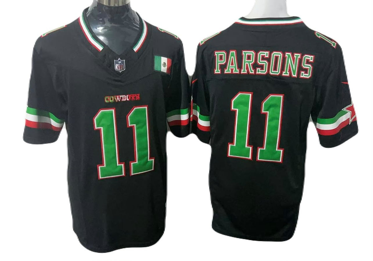 Jersey Bordado Vaqueros Dallas Cowboys Edicion Especial Mexico Black Micah Parsons 11