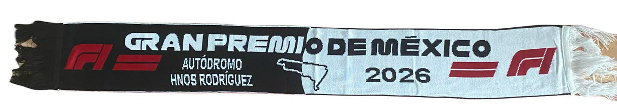 Bufanda F1 Gran Premio de Mexico 2026 Bicolor Automovilismo