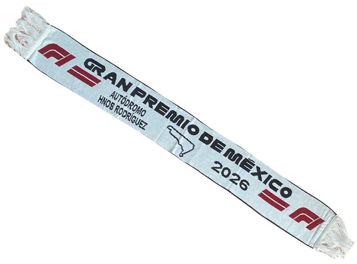Bufanda F1 Gran Premio de Mexico 2026 Blanca Automovilismo