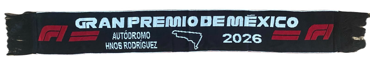 Bufanda F1 Gran Premio de Mexico 2026 Negra Automovilismo