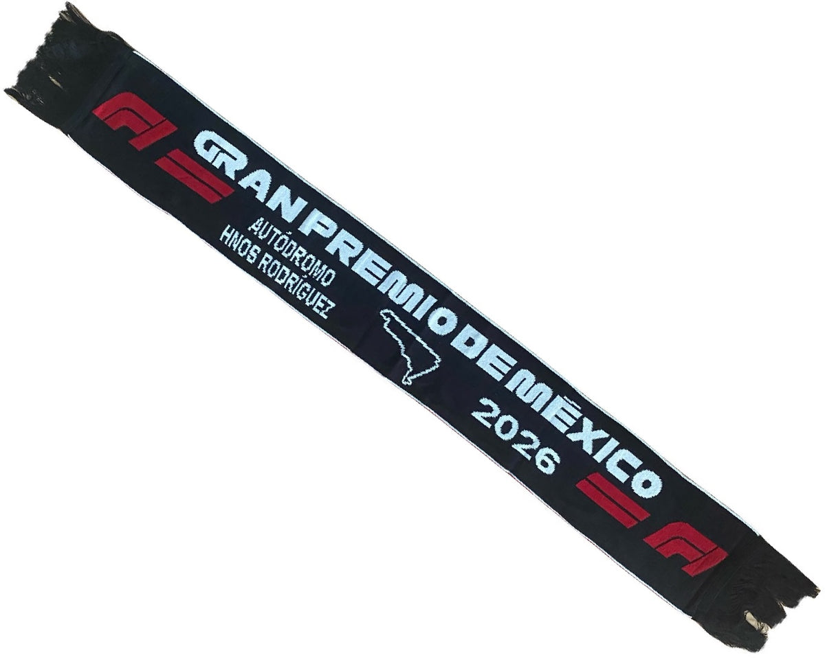 Bufanda F1 Gran Premio de Mexico 2026 Negra Automovilismo