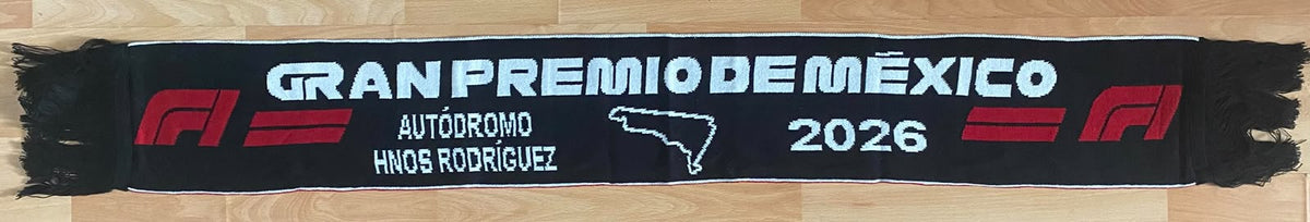 Bufanda F1 Gran Premio de Mexico 2026 Negra Automovilismo