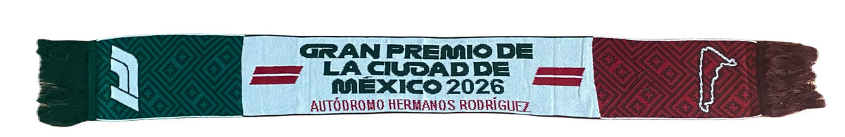 Bufanda F1 Gran Premio de Mexico 2026 Tricolor Automovilismo